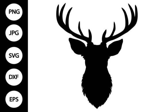 Download Silhouette Deer Head SVG - Deer Collection