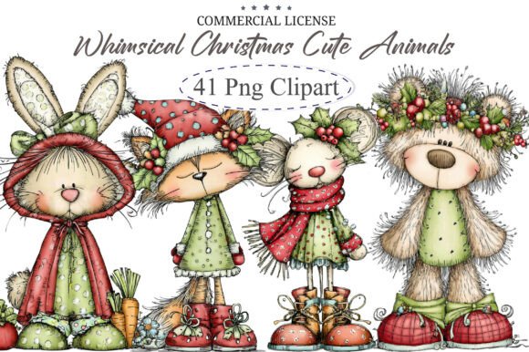 Download Whimsical Christmas Woodland Cute Animal - Premium Resources